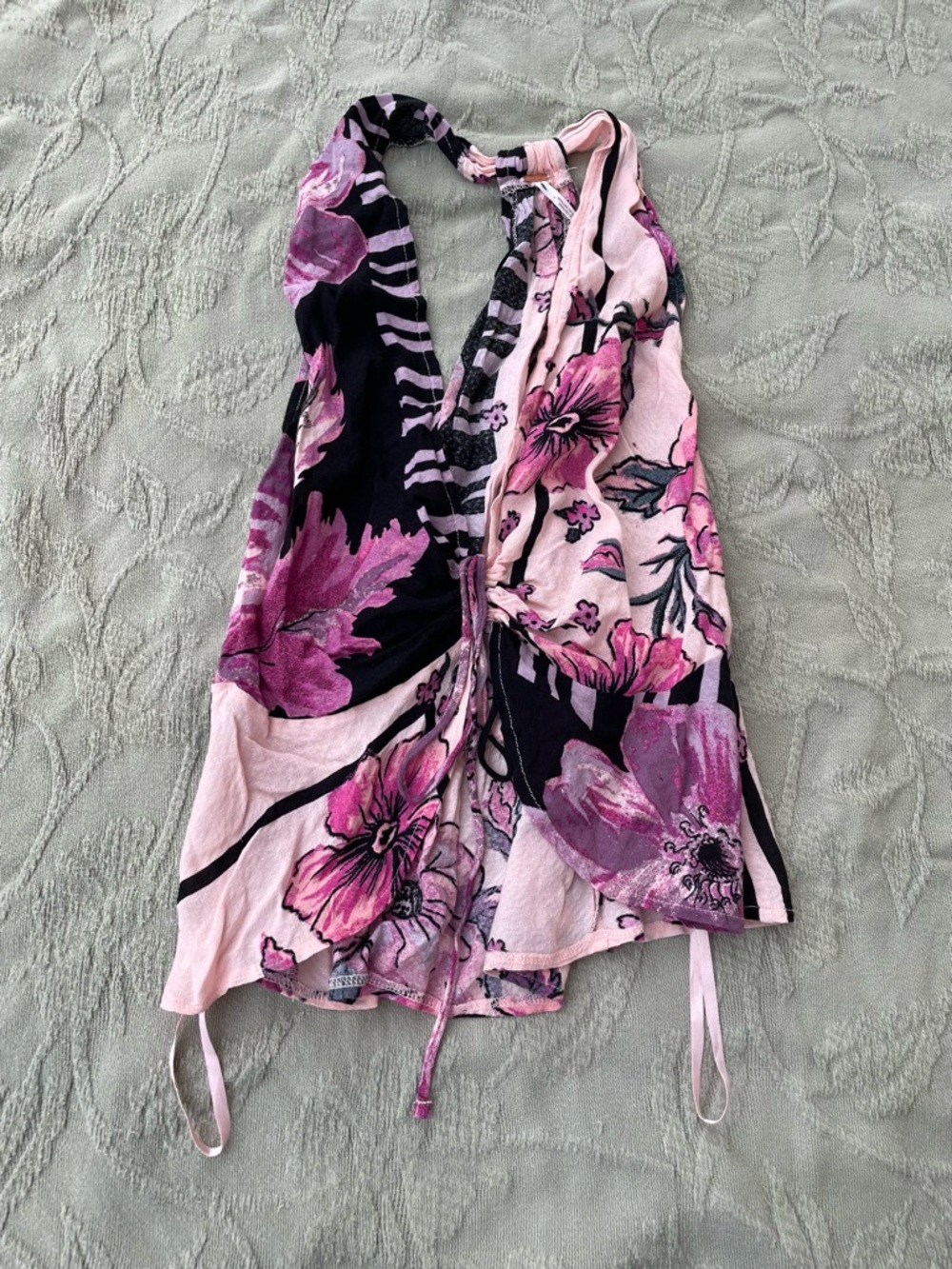 Free People | Hot Tropics Pink Floral Slouchy Tank Top